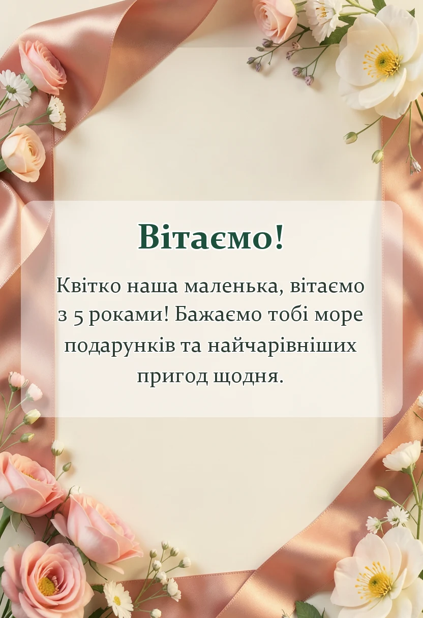 листівка з побажанням - картинки з днем народження 5 років