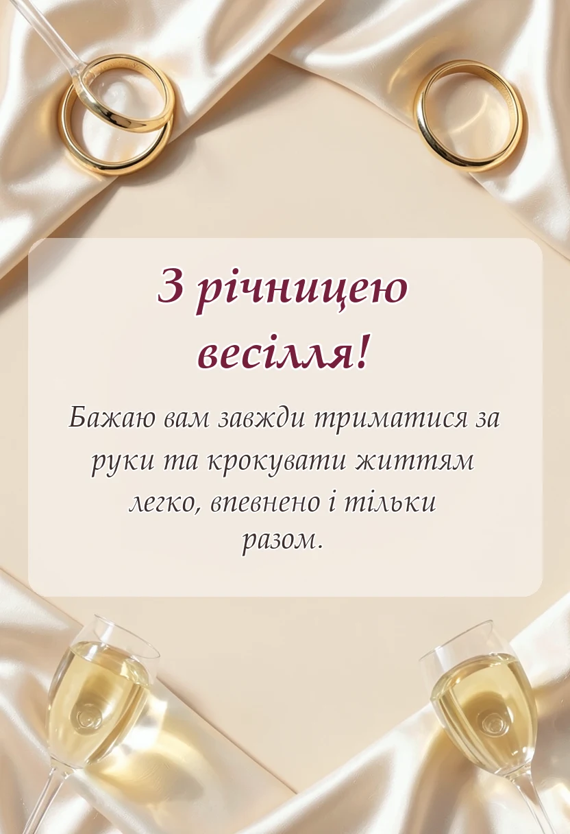 красива листівка: привітання з річницею шлюбу