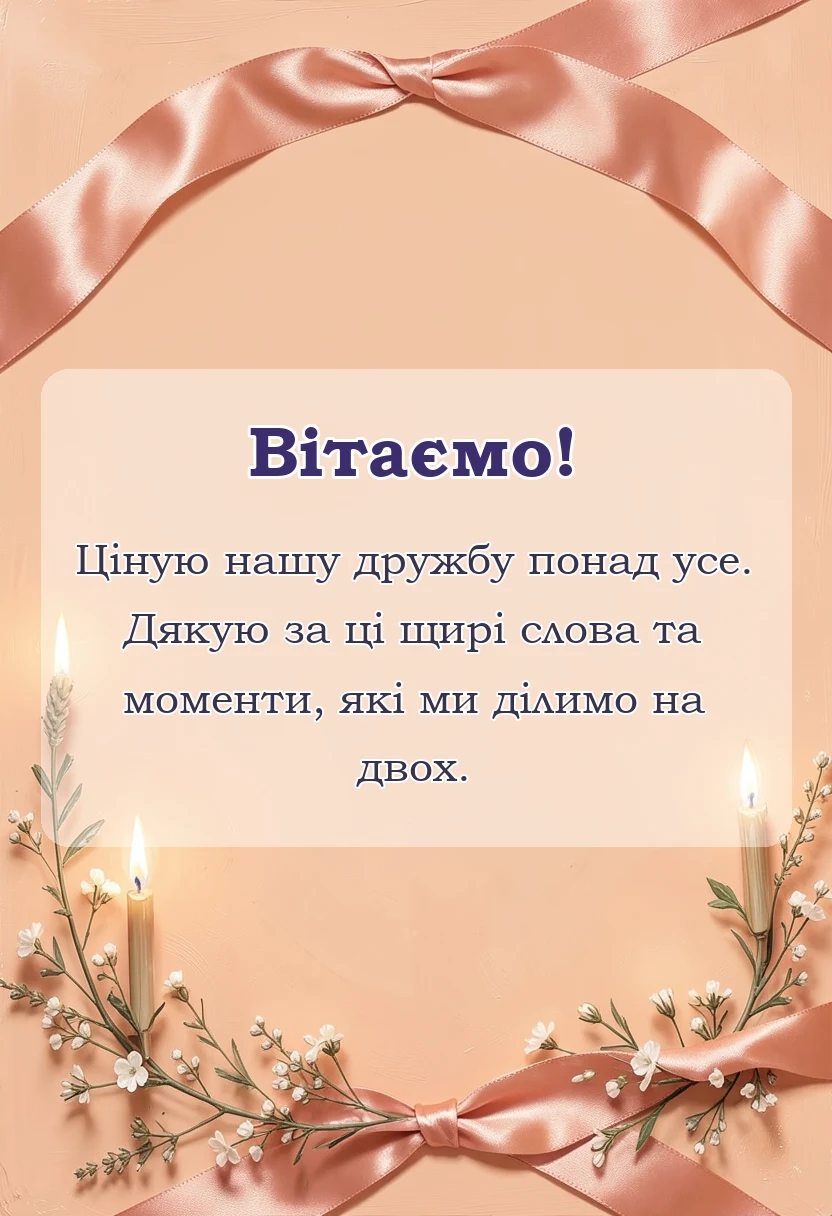 листівка з побажанням - слова подяки друзям