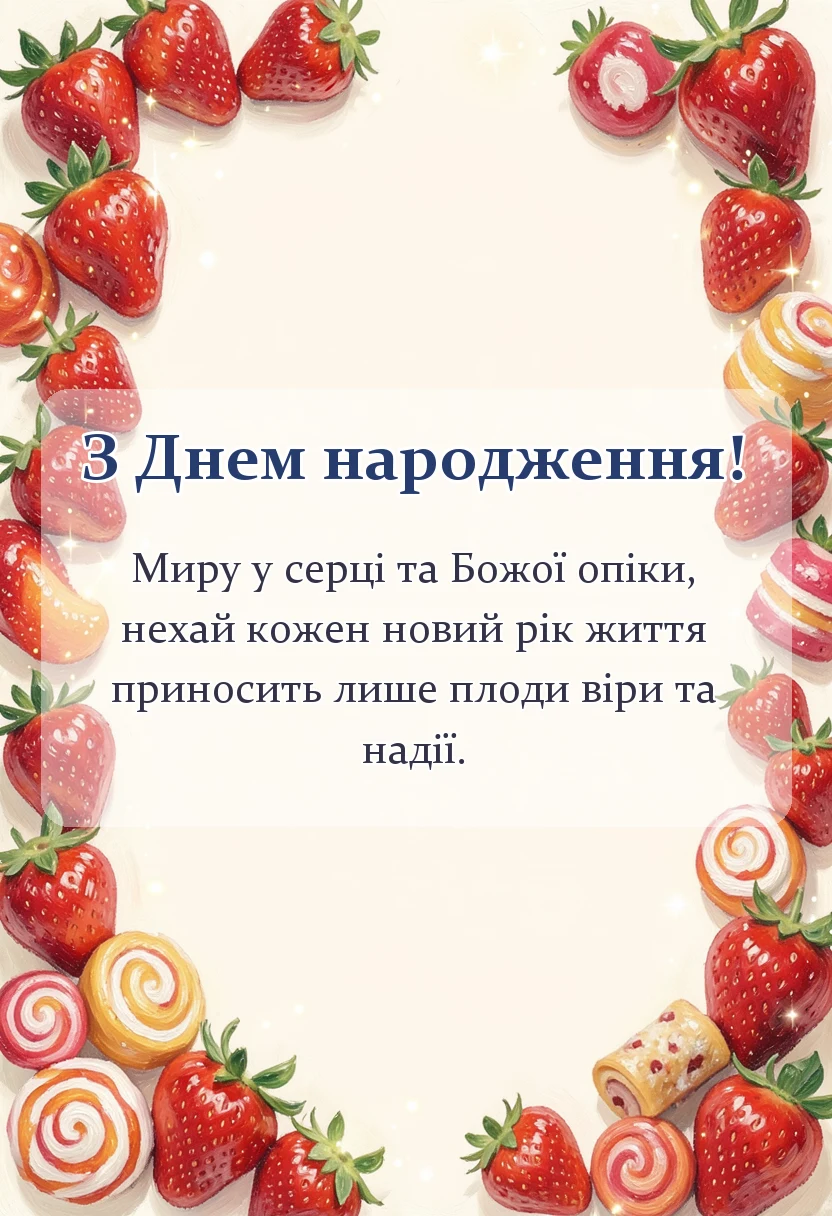листівка з побажанням - християнські привітання з днем народження проза листівки