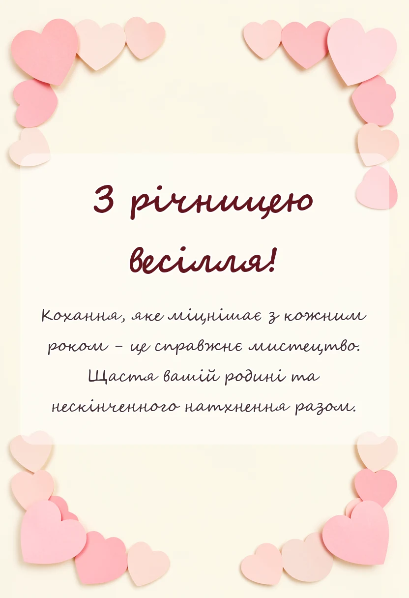 унікальна листівка - картинки з річницею весілля