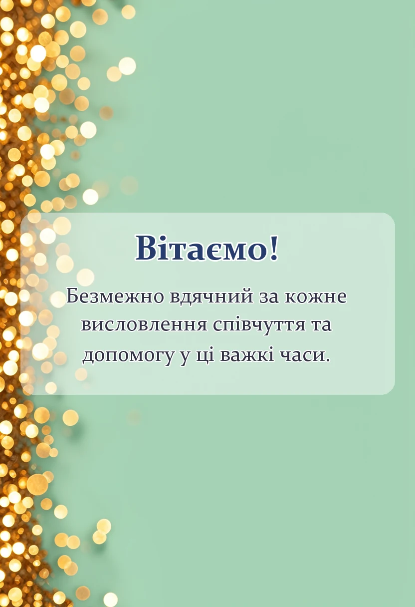 унікальна листівка - подяка за співчуття з приводу смерті
