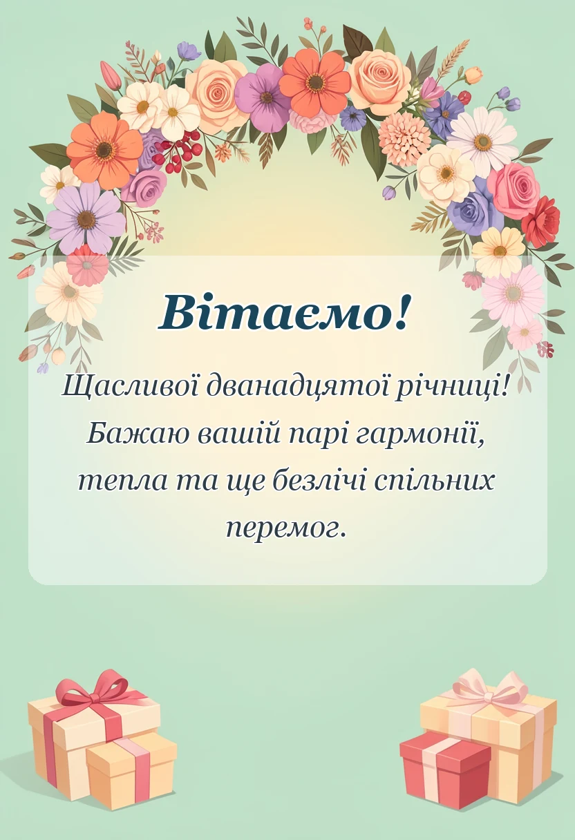 вітальна листівка - картинки на нікелеве весілля