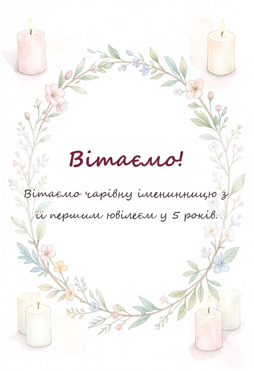 листівка з побажанням - картинки з днем народження 5 років