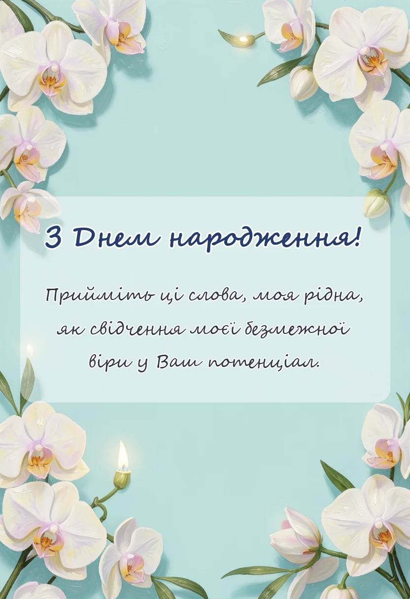листівка з побажанням - привітання з днем народження онучки бабусі