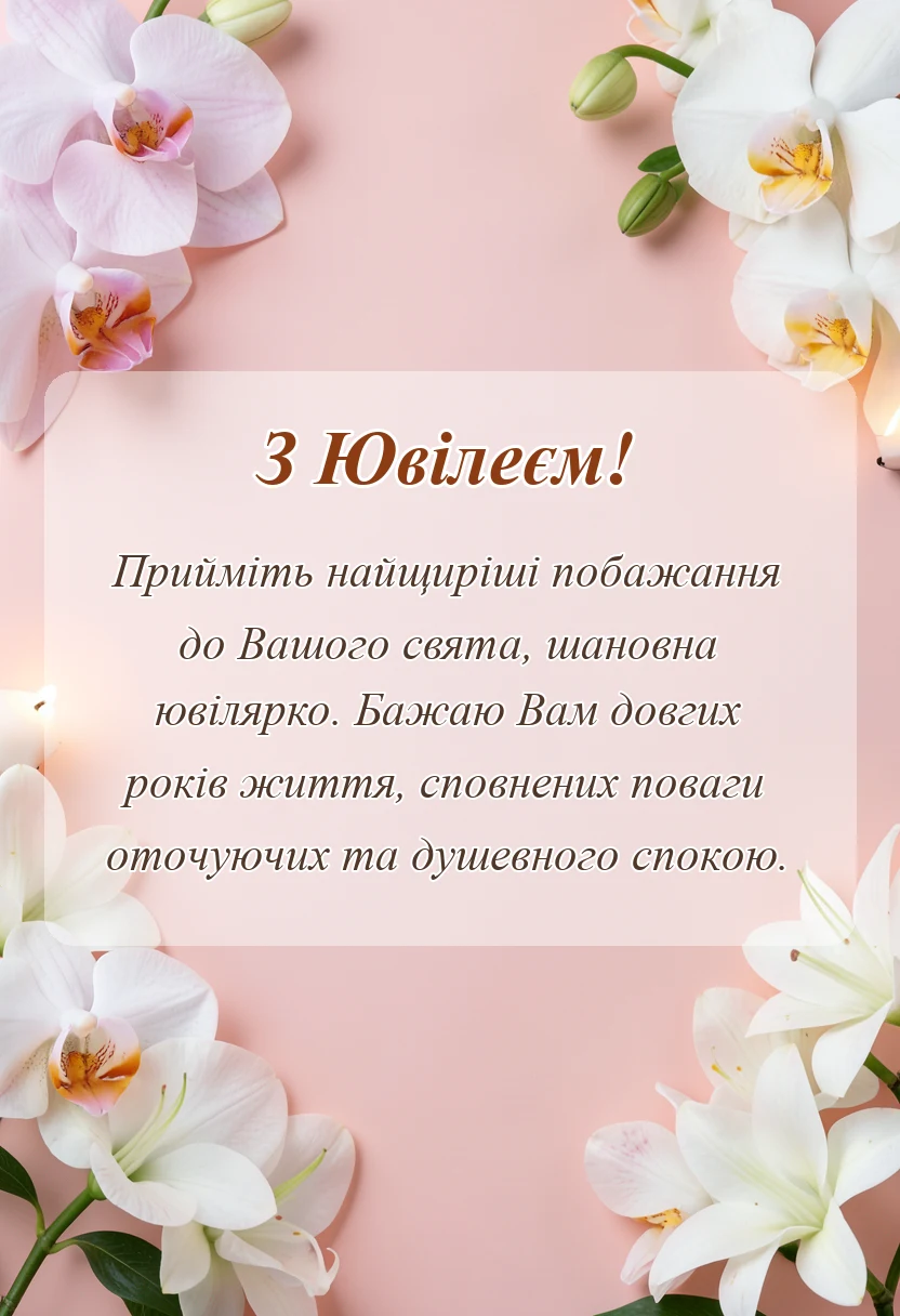 святкова картинка: привітання з ювілеєм тещі