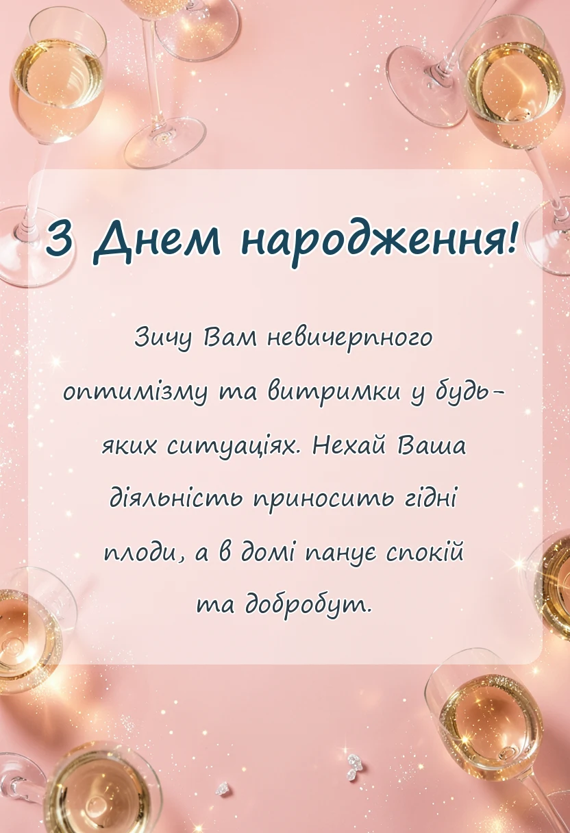 листівка з побажанням - круті привітання з днем народження своїми словами