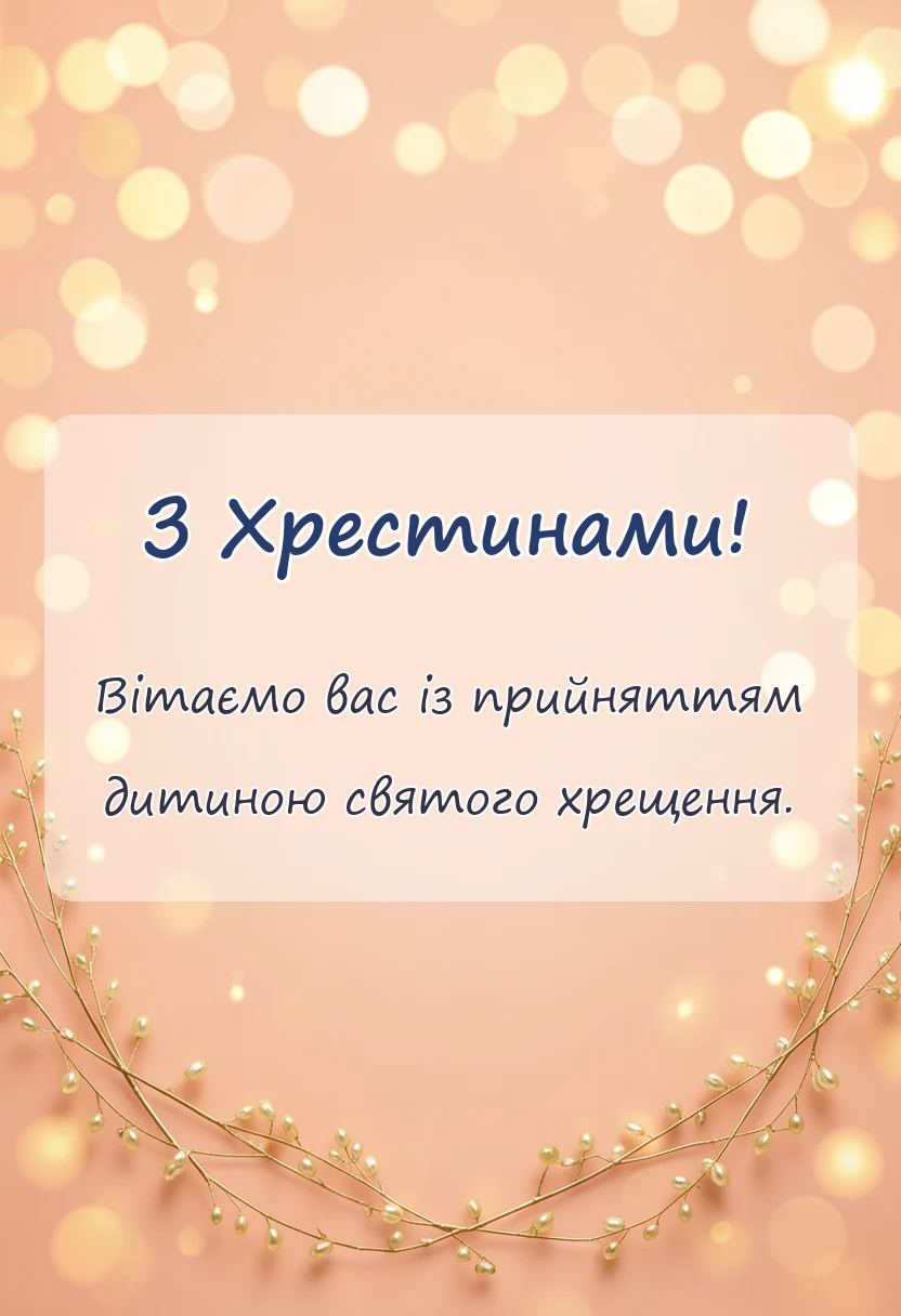 вітальна листівка - що побажати на хрестини хлопчику