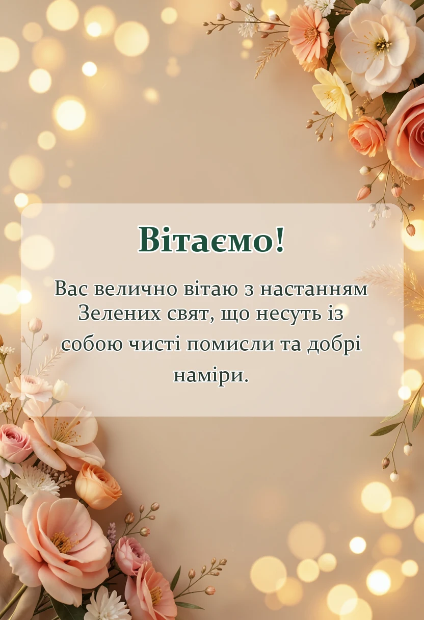 красива листівка: привітання з трійцею картинки