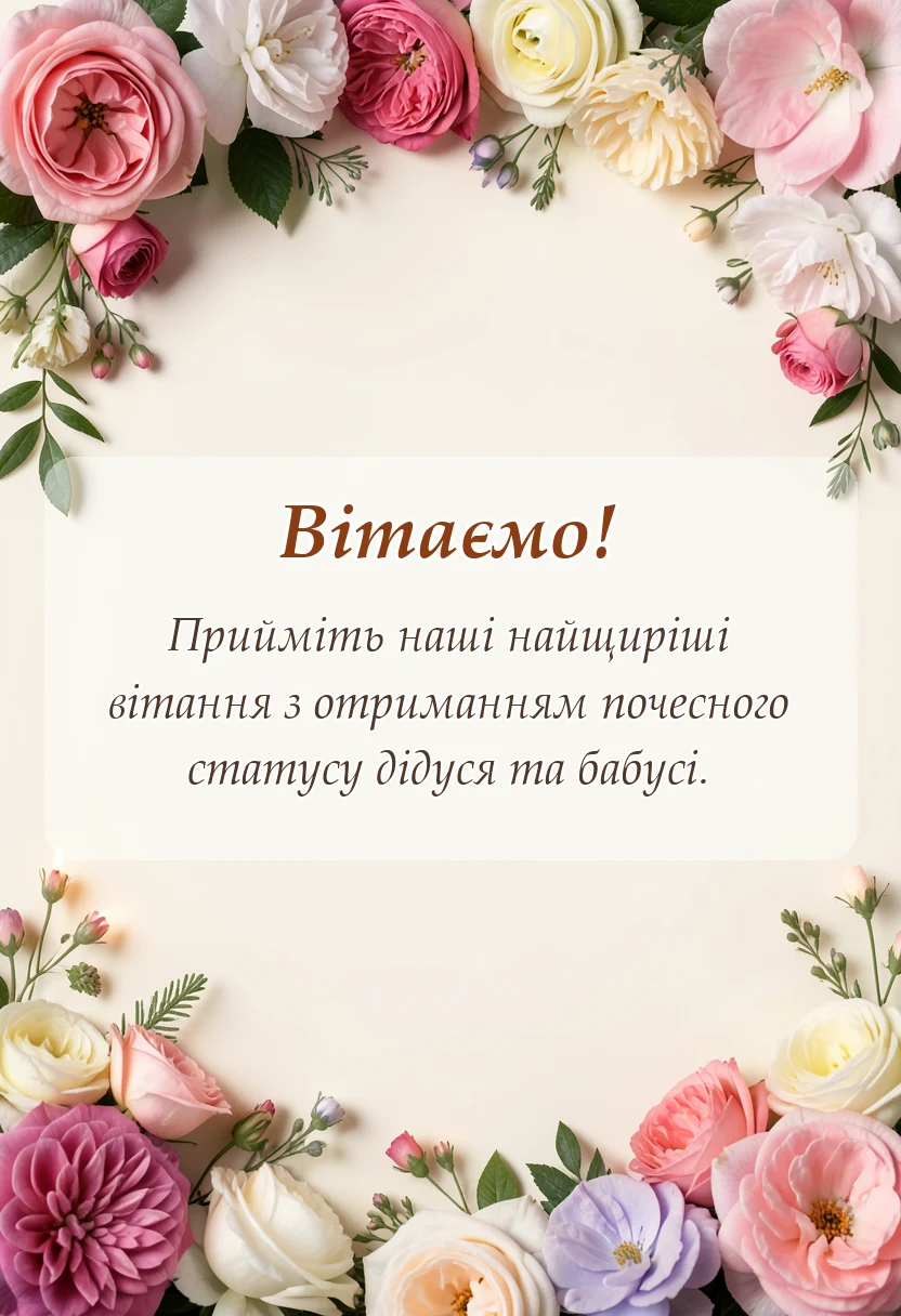 красива листівка: картинки зі статусом бабусі і дідуся своїми словами