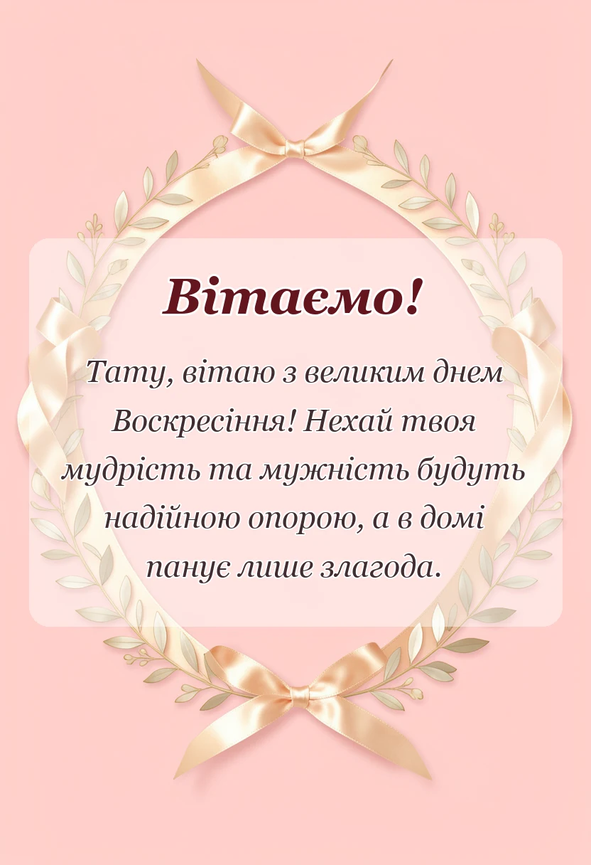 листівка з побажанням - привітання з великоднем