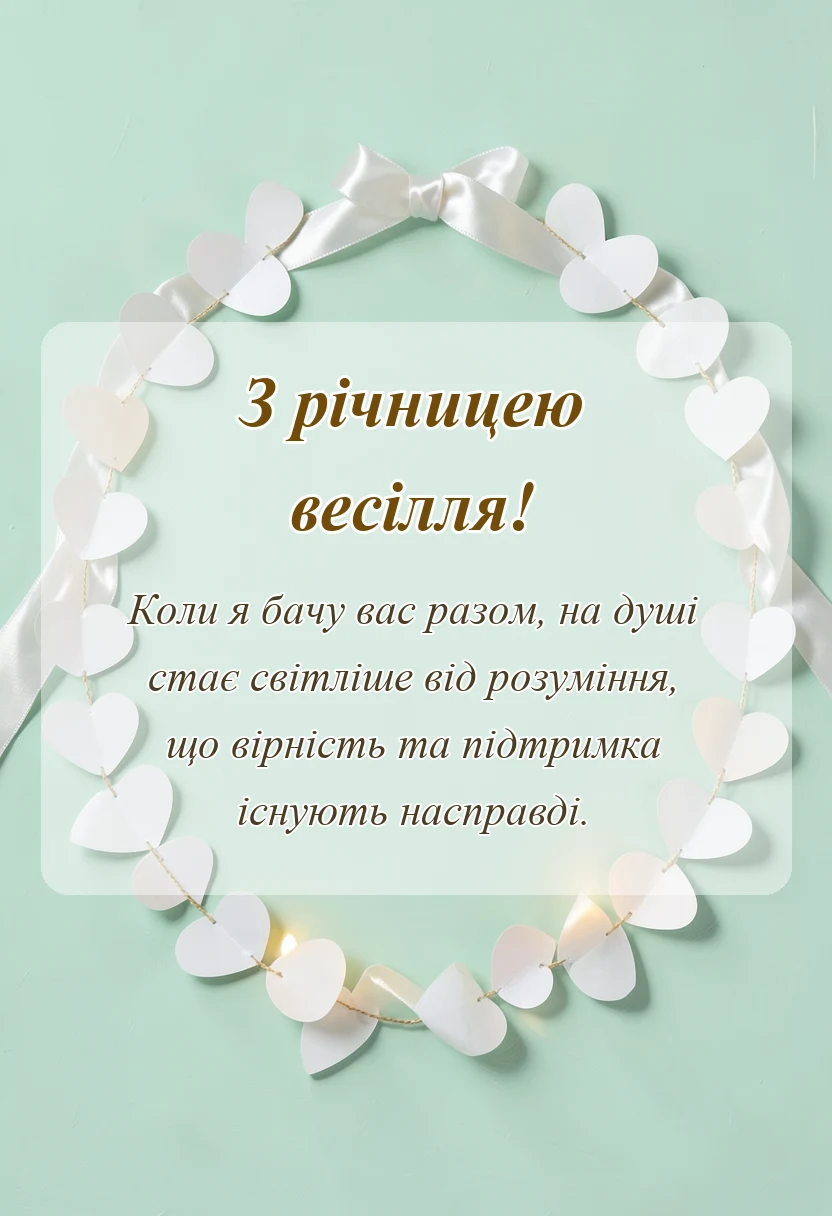 вітальна листівка - привітання з річницею шлюбу