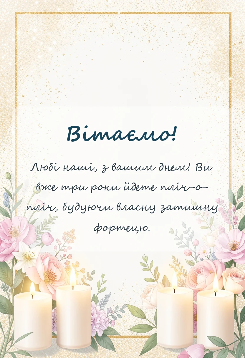 унікальна листівка - картинки з річницею весілля 3 роки