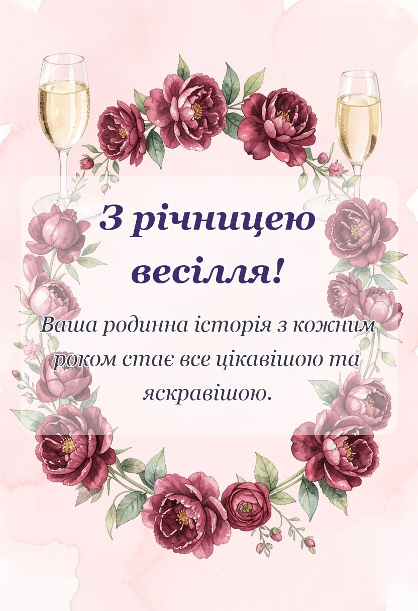 унікальна листівка - картинки з річницею весілля