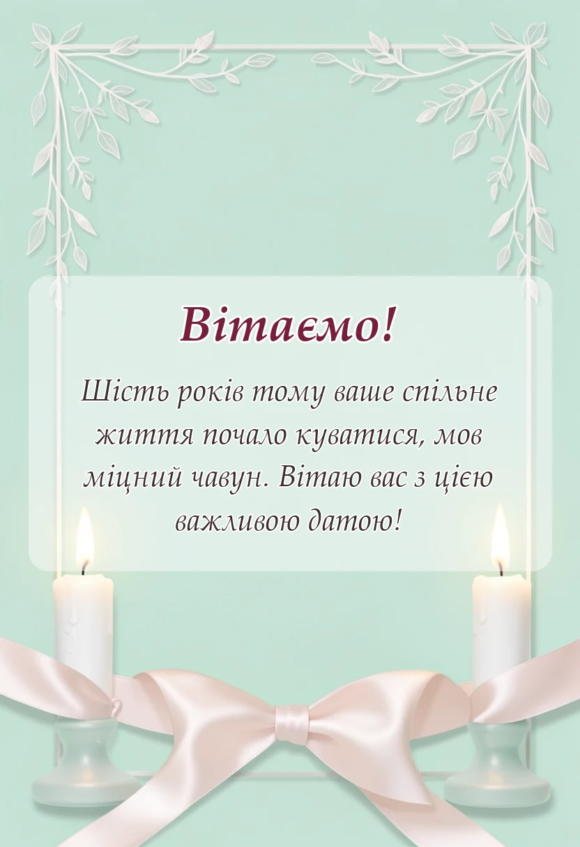 святкова картинка: картинки чавунного весілля