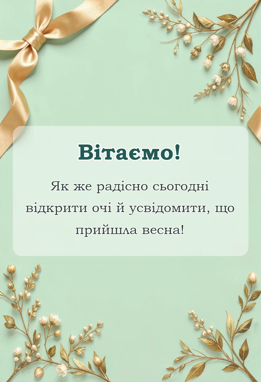 листівка з побажанням - картинки з першим днем весни