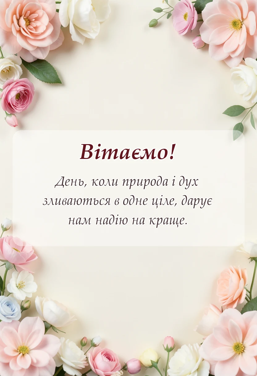 вітальна листівка - привітання з трійцею картинки