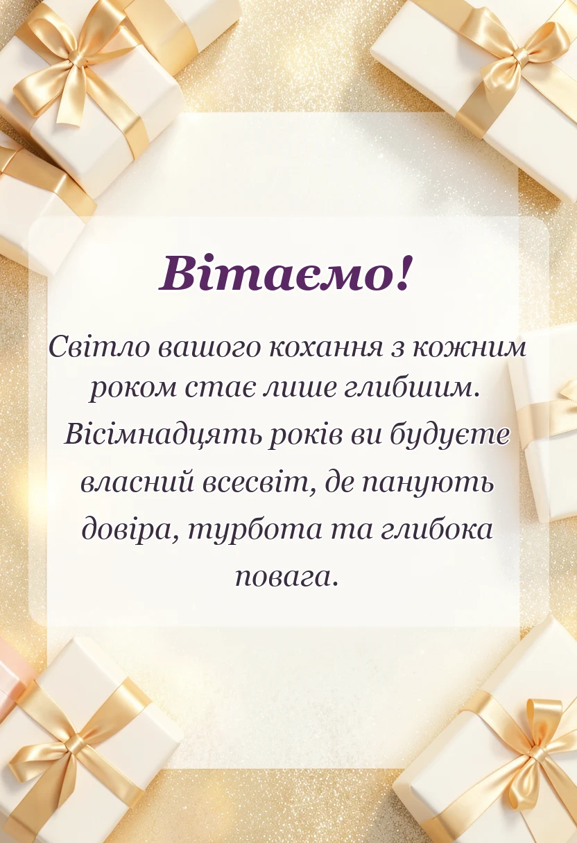 красива листівка: привітання на бірюзове весілля