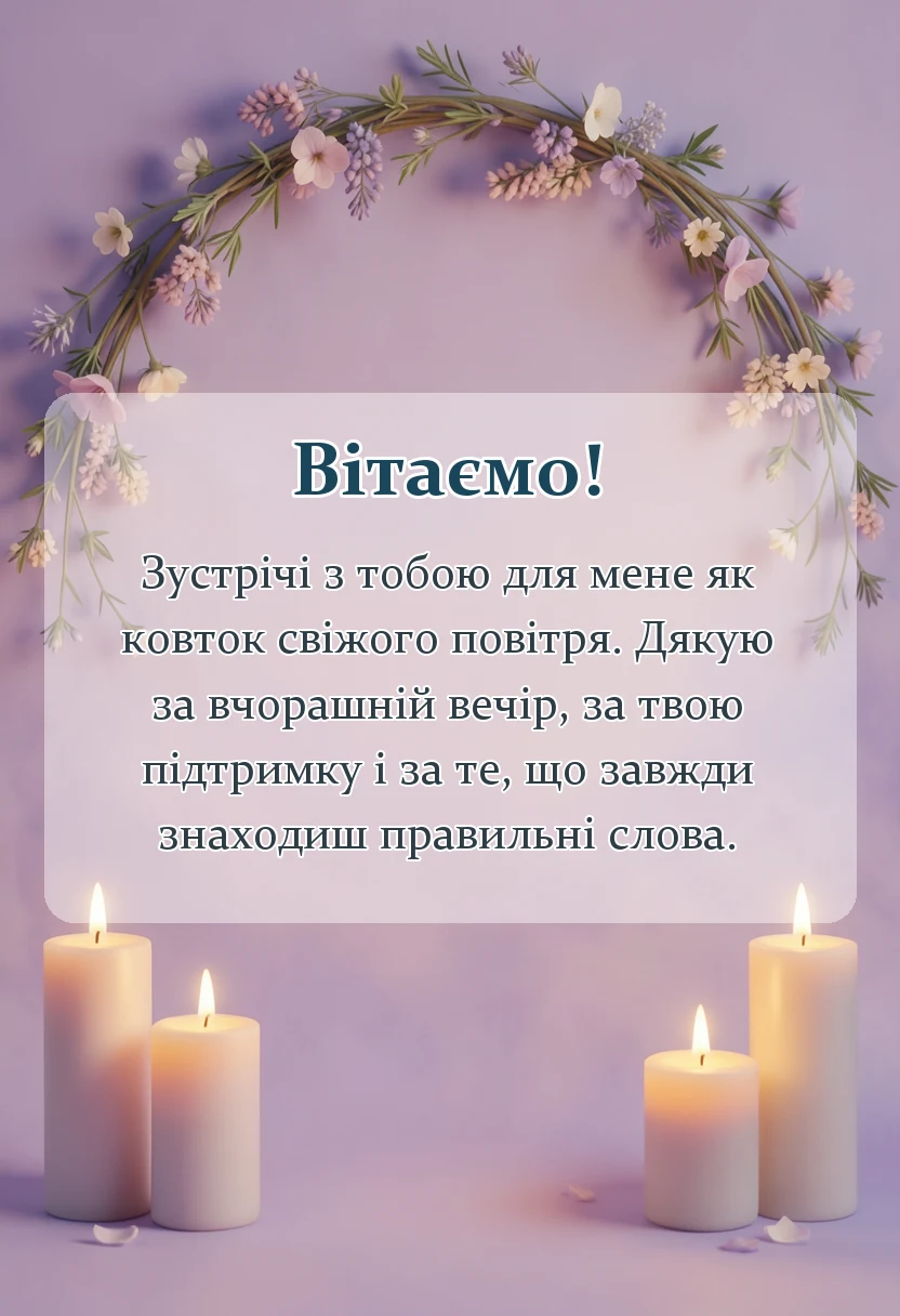 вітальна листівка - слова подяки за гарно проведений час для друзів учителів колег