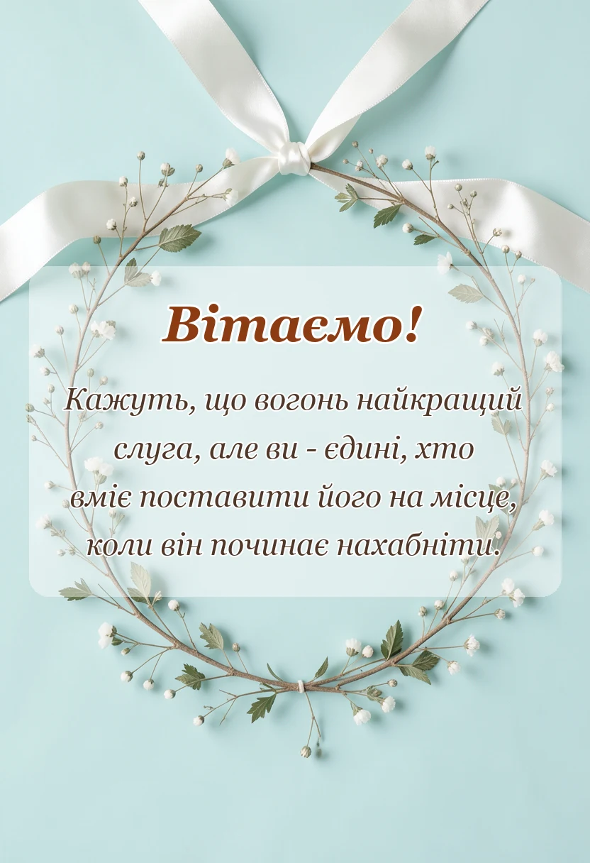 вітальна листівка - подяка пожежникам своїми словами