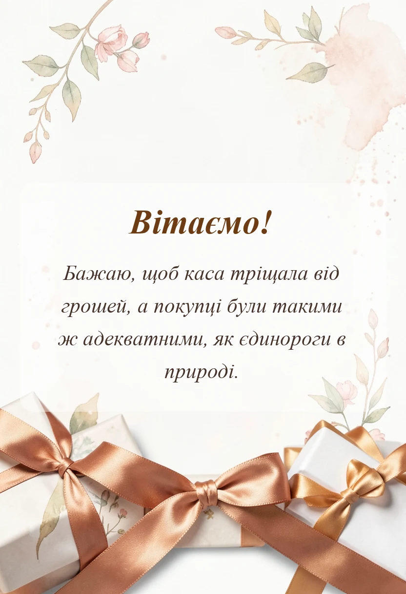 листівка з побажанням - з днем торгівлі картинки українською