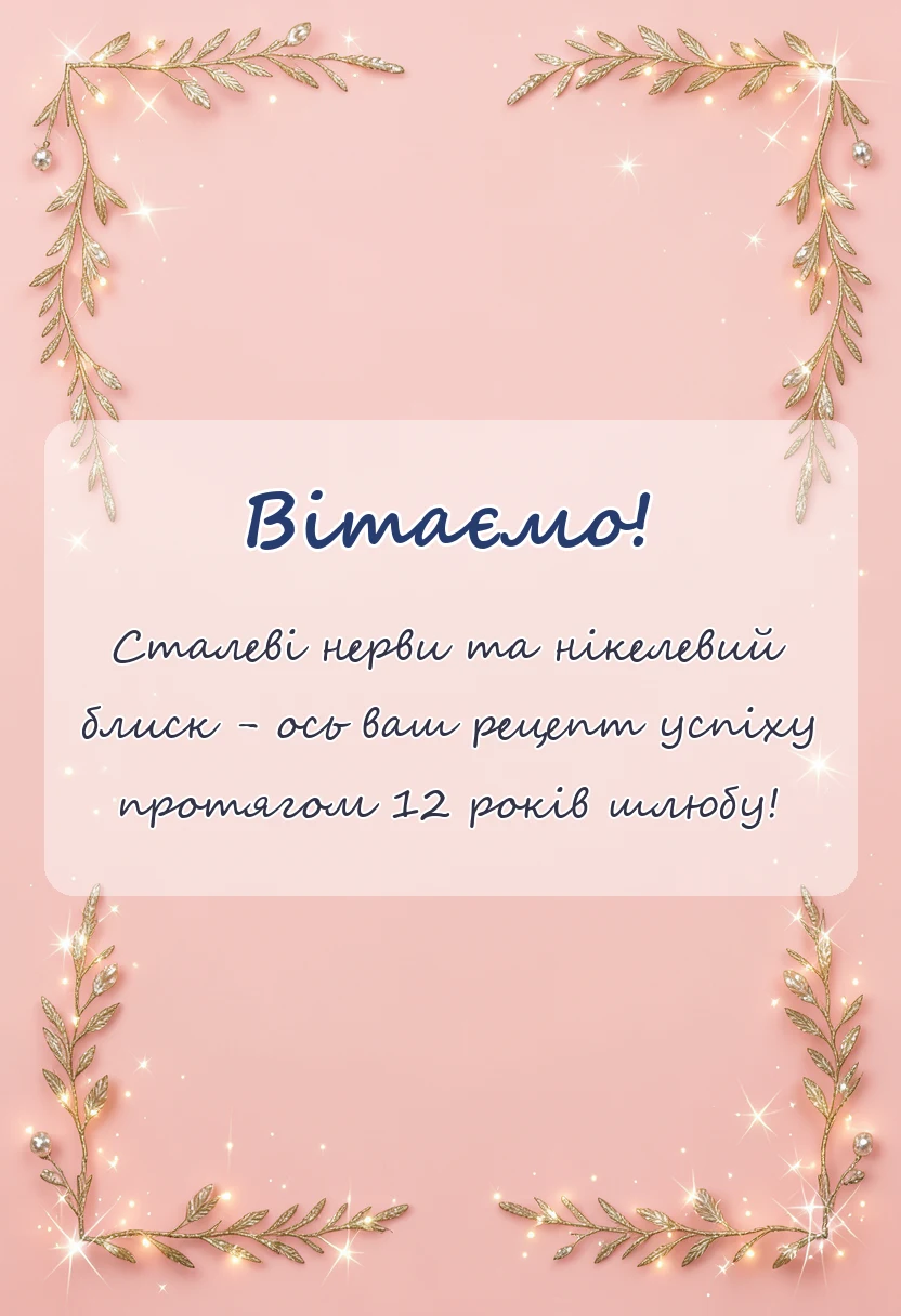 унікальна листівка - картинки на нікелеве весілля