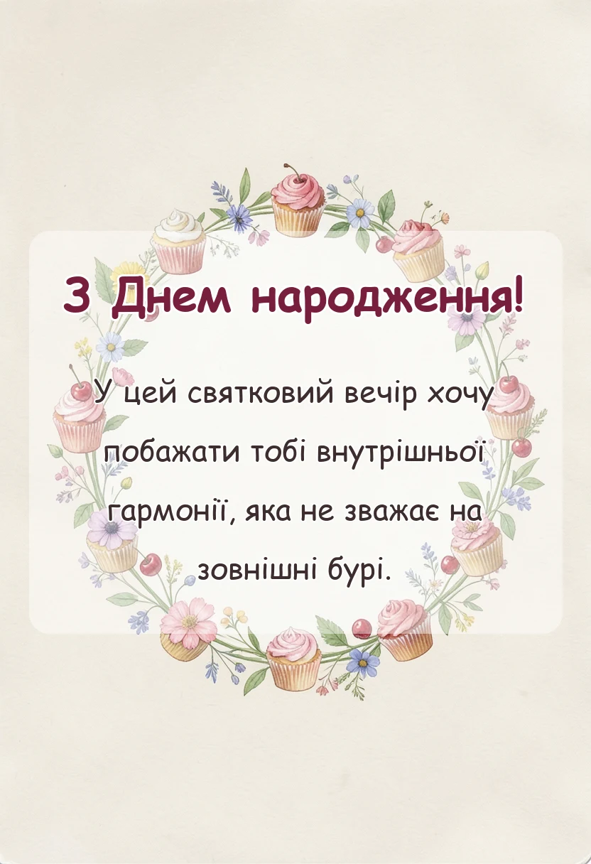 унікальна листівка - привітання з днем народження до ювілею