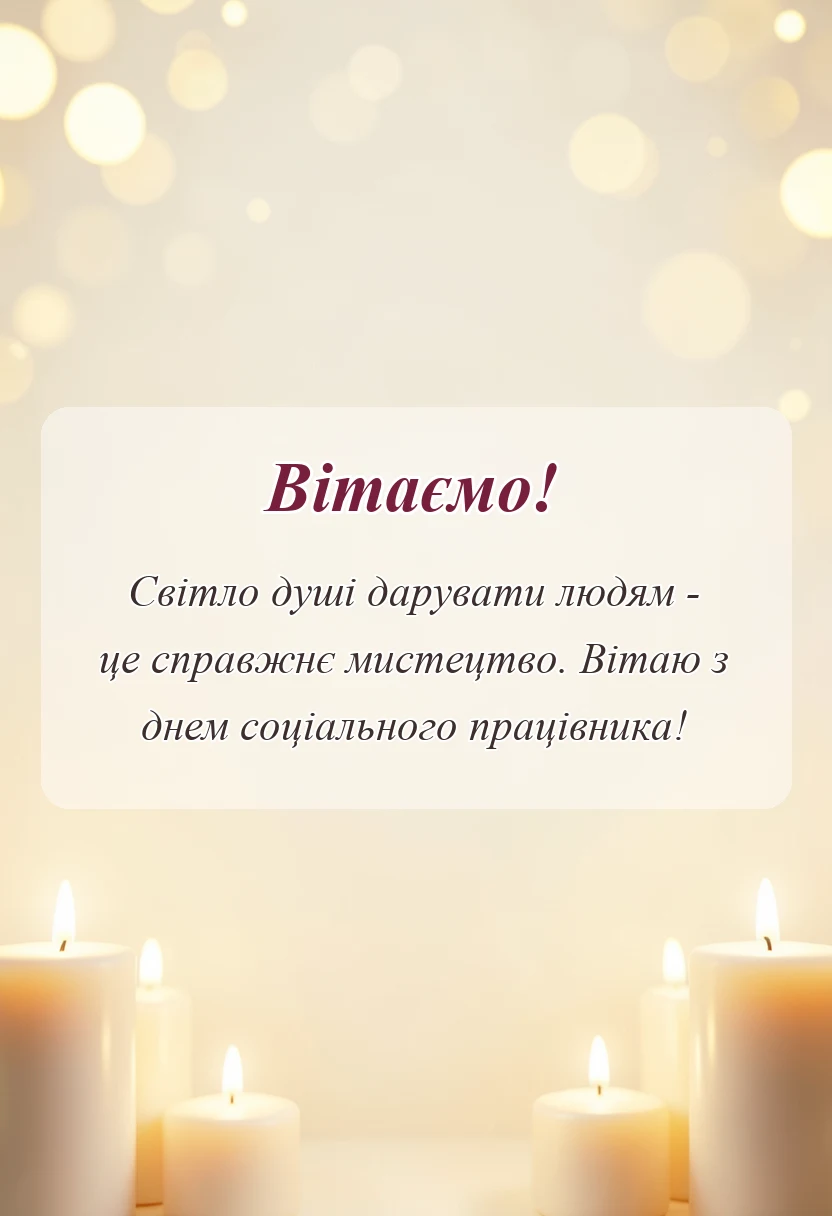 унікальна листівка - привітання з днем соціального працівника