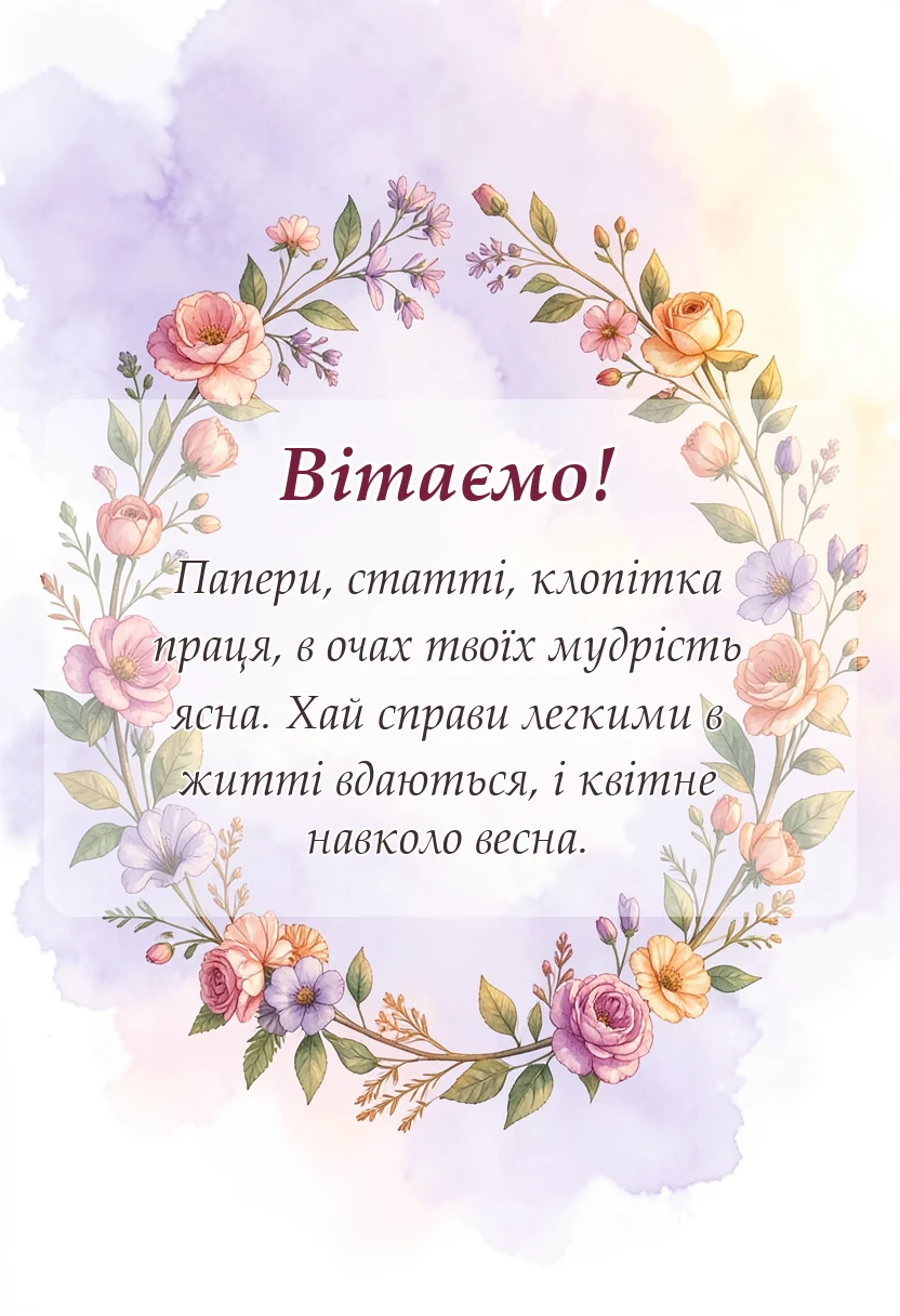 листівка з побажанням - привітання з днем юриста