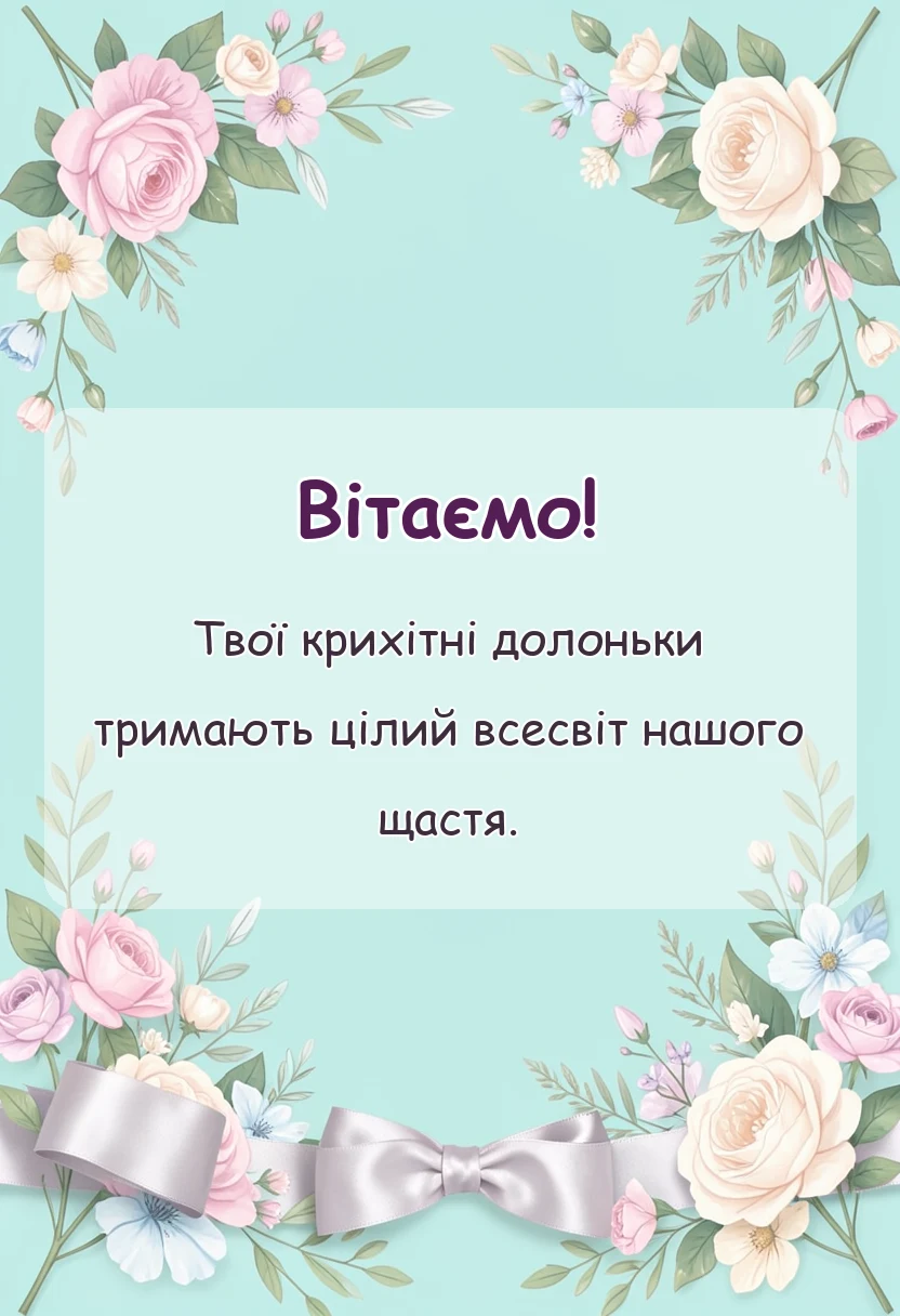 листівка з побажанням - картинки з народженням донечки