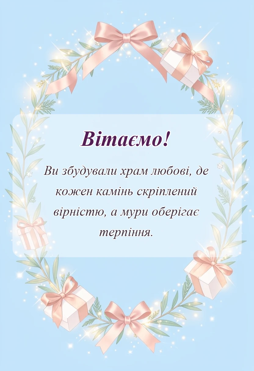 святкова картинка: привітання на золоте весілля