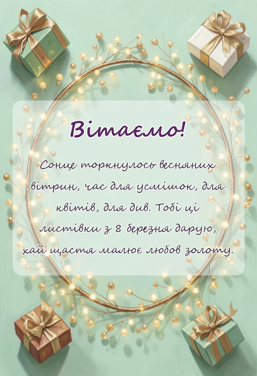 унікальна листівка - безкоштовні картинки з 8 березня