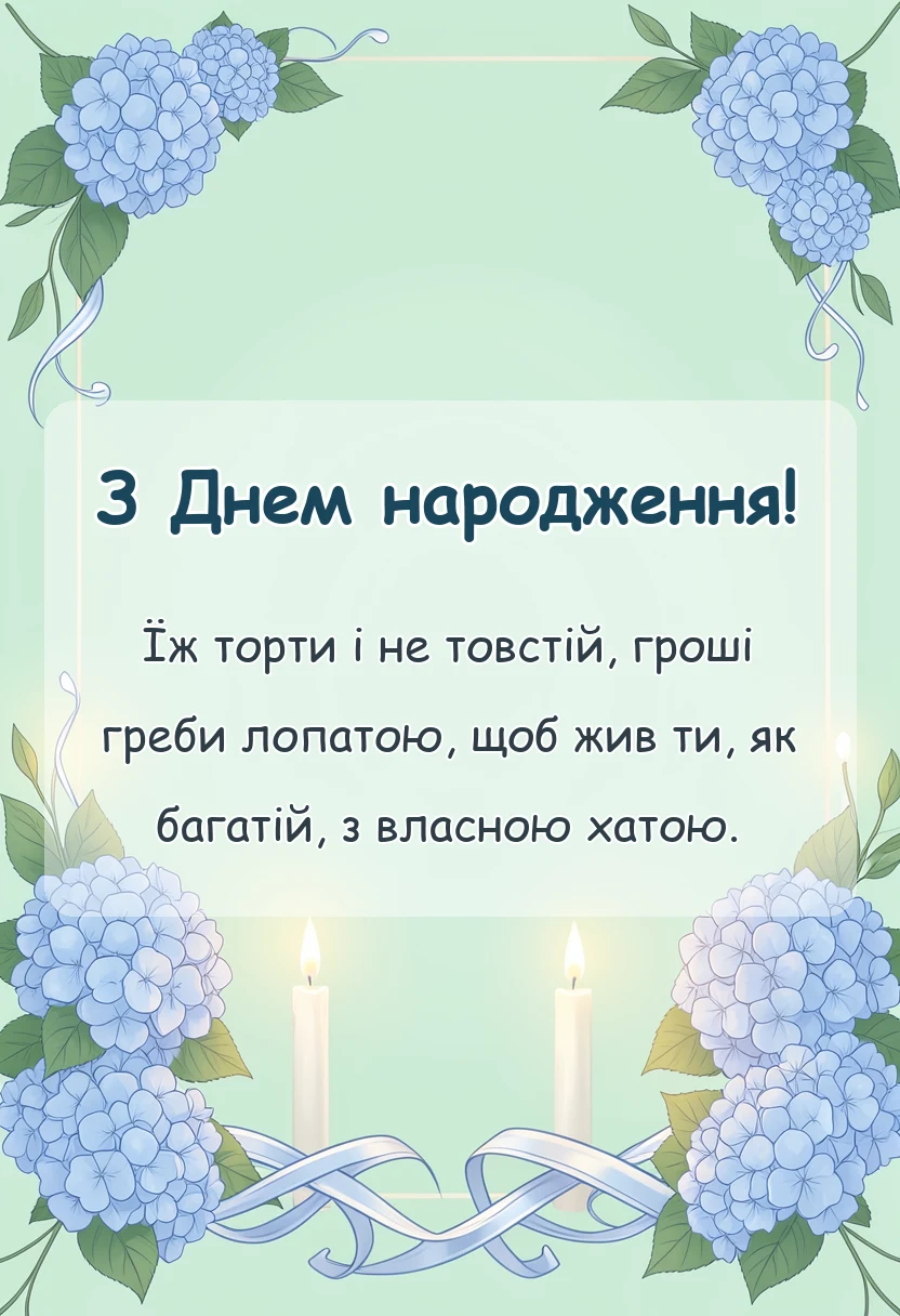 унікальна листівка - що побажати прикольного на день народження