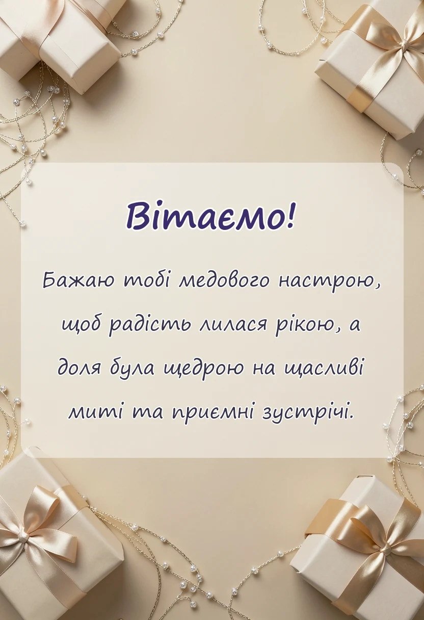 унікальна листівка - вітання з медовим спасом
