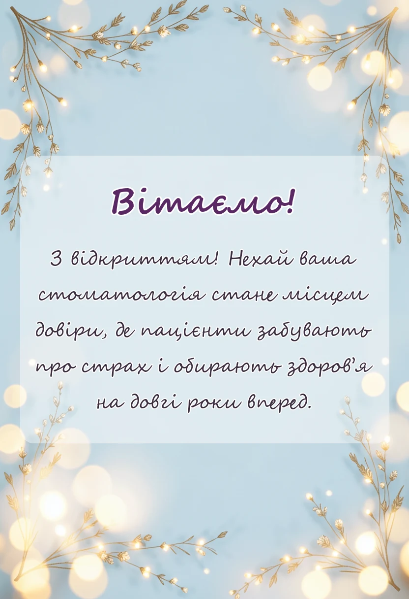 вітальна листівка - картинки з відкриттям стоматології