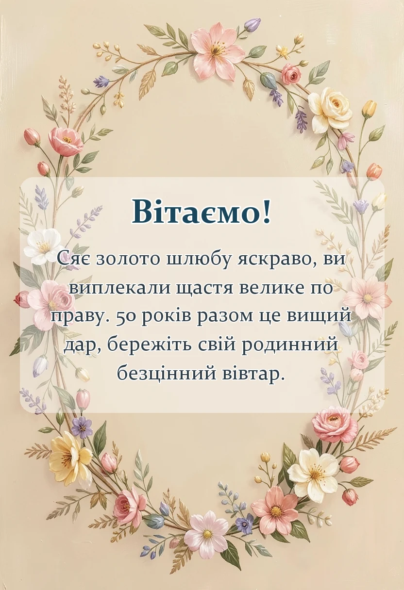 унікальна листівка - картинки на золоте весілля