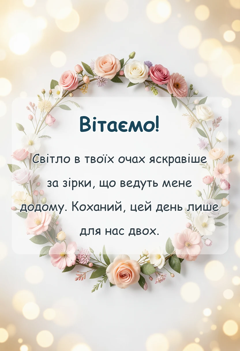 святкова картинка: побажання на день закоханих