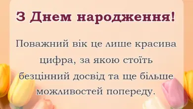 листівка з побажанням - привітання з днем народження до ювілею