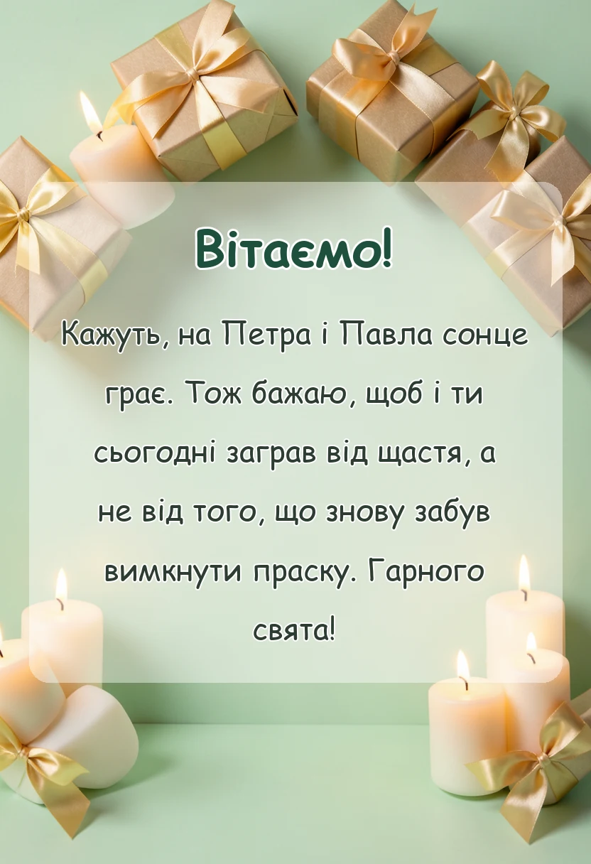 листівка з побажанням - картинки з петром і павлом