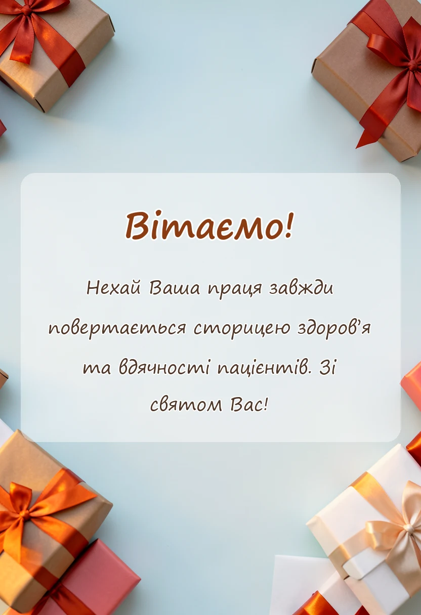 вітальна листівка - привітання з днем медичної сестри листівки