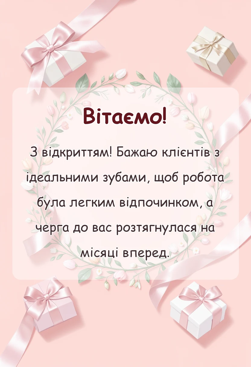 красива листівка: картинки з відкриттям стоматології