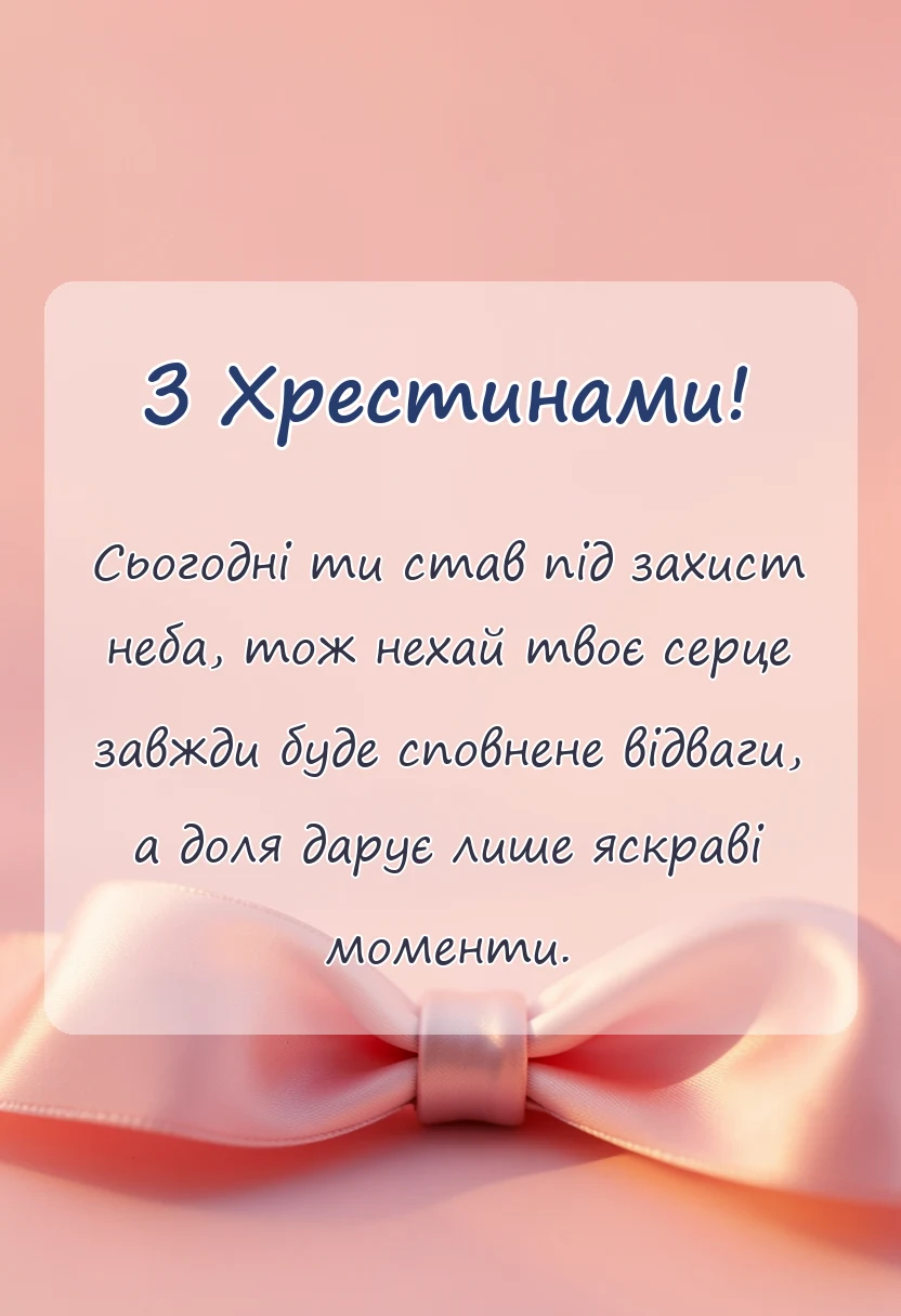 вітальна листівка - що побажати на хрестини хлопчику