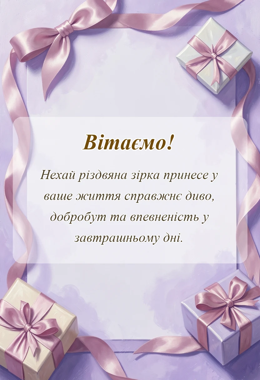 листівка з побажанням - короткі привітання з різдвом христовим своїми словами