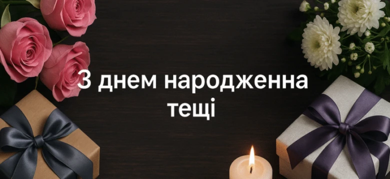 Привітання з днем народження тещі: квіти та подарунки.