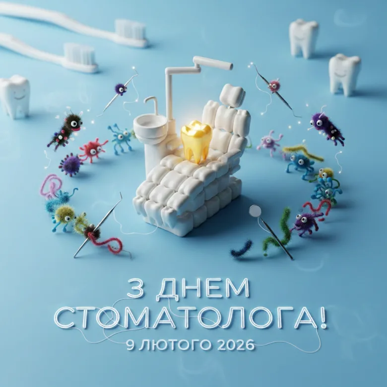 Святкове привітання стоматологу з відкриттям клініки.